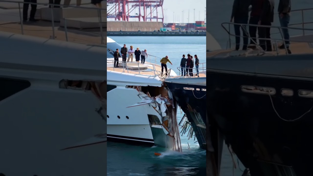Two luxury yachts collided near the dock&mdash;metal scraped, voices rose, and tension thickened