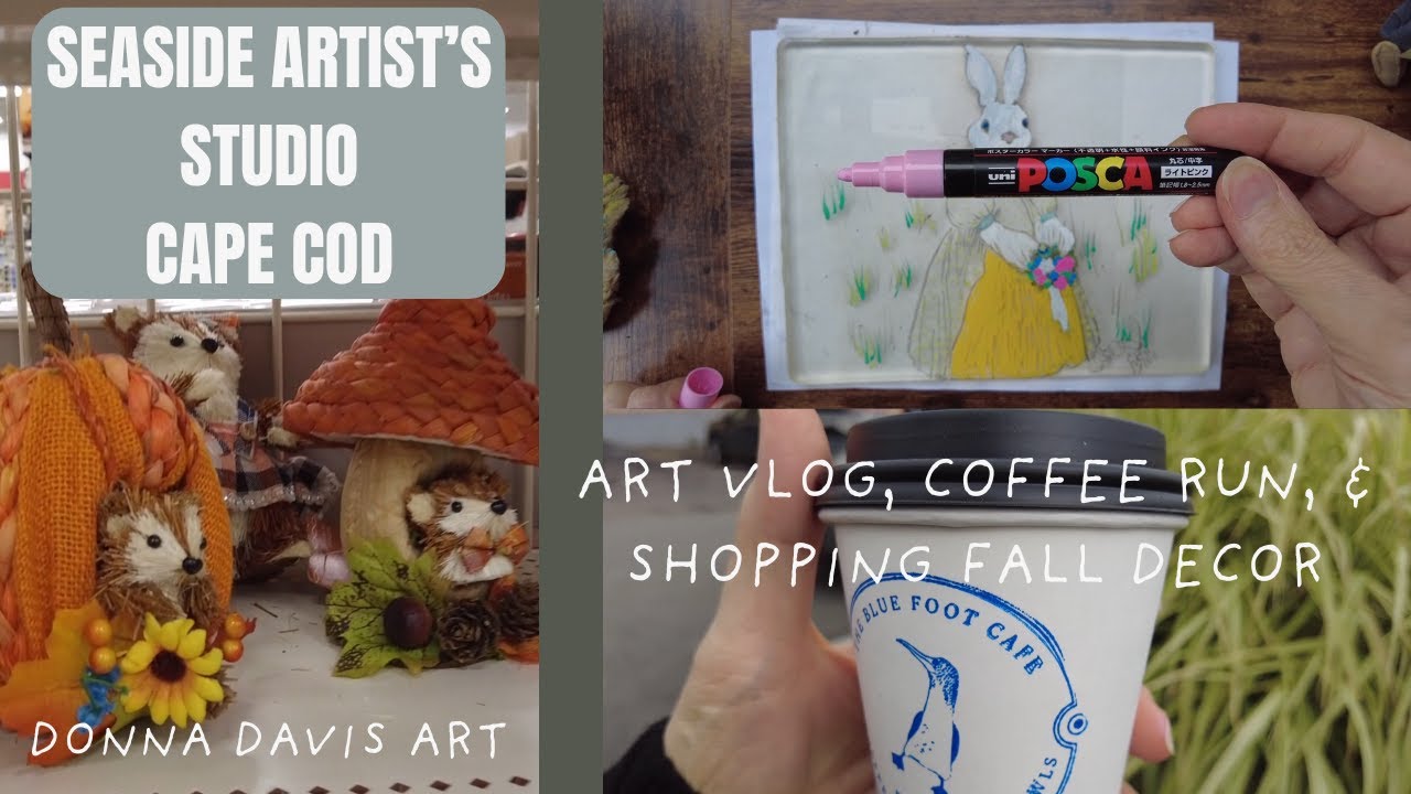 Studio Art Vlog 🍂 | Print making, Coffee Run & Fall Decor Finds