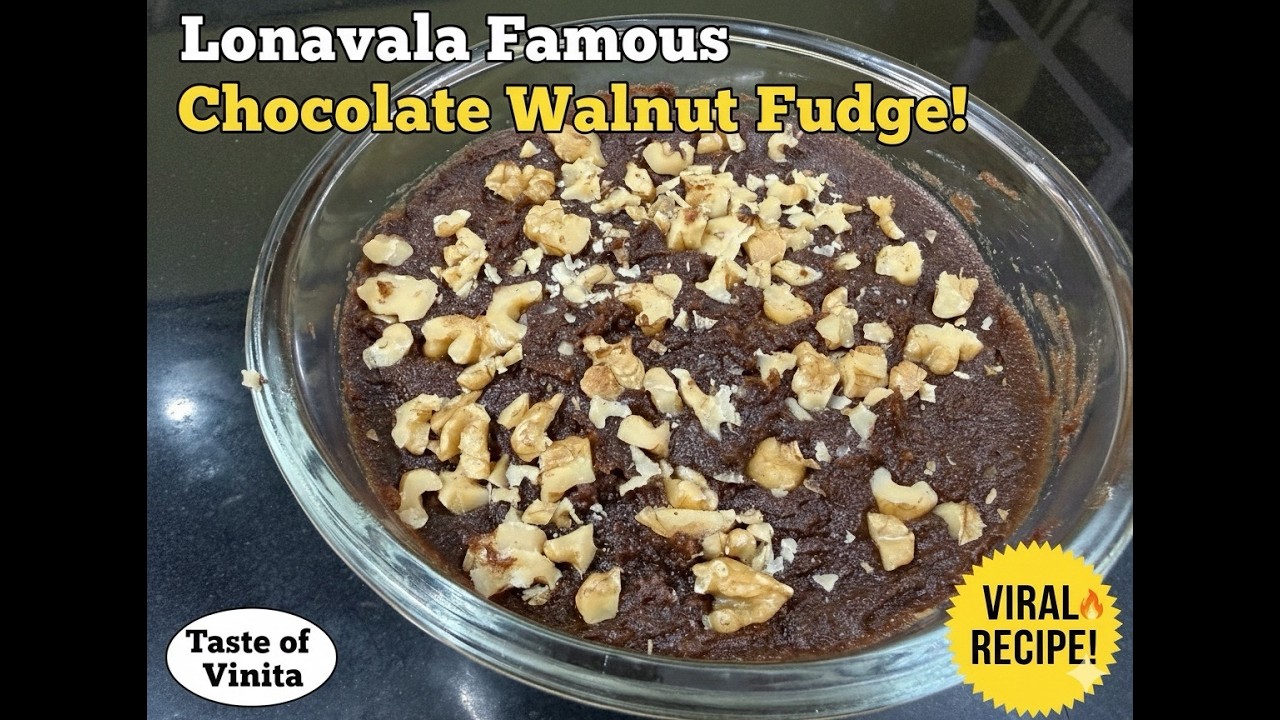 Chocolate Walnut Fudge | Lonavala Famous Fudge Recipe at Home 🍫✨ | Taste of Vinita