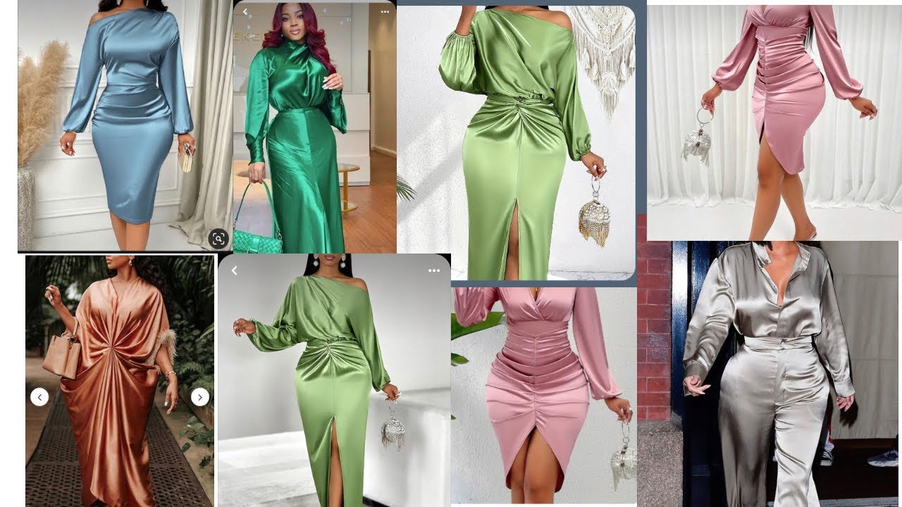 Elegant Satin Duchess Dress Styles For Ladies