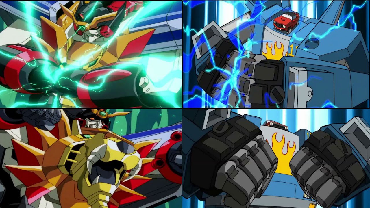 MEGAS XLR Combination Comparison (Mecha anime homage/reference showcase)