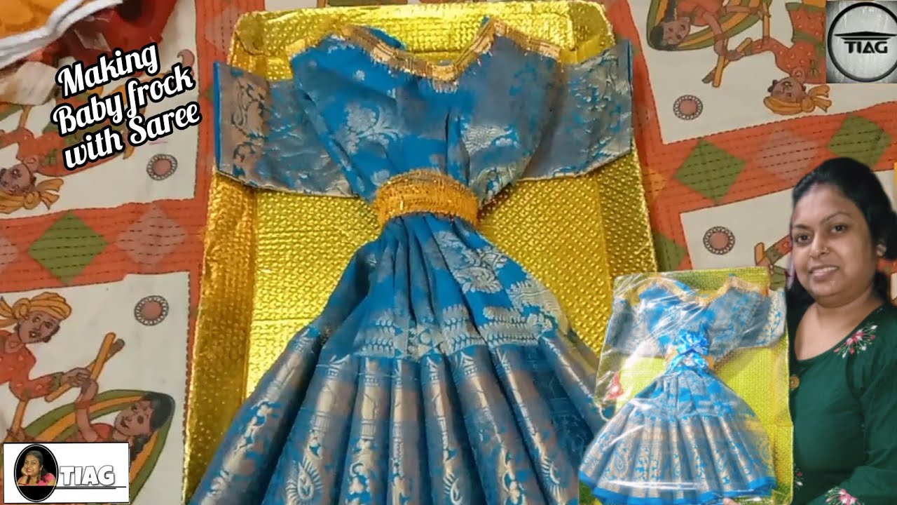Making Baby frock wedding tray decoration with Saree॥ Bengali Tattoo ideas॥
