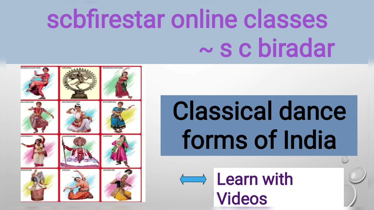 Classical dance forms of India learn with vedios 