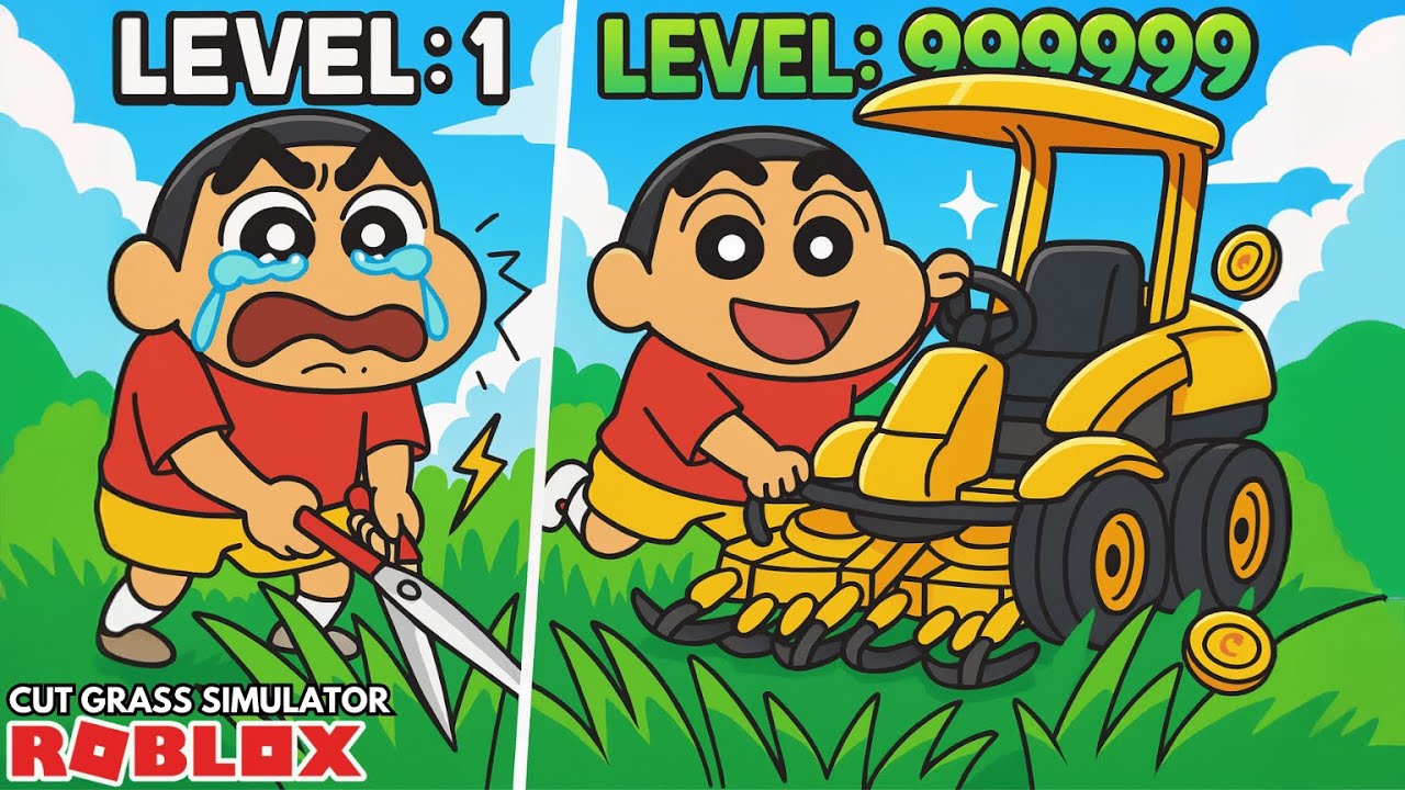 Cut Grass Simulator Gameplay in Tamil | GAMING WITH SHINCHAN