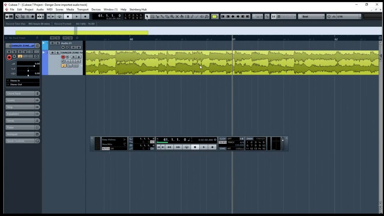 Cubase zooming demonstration
