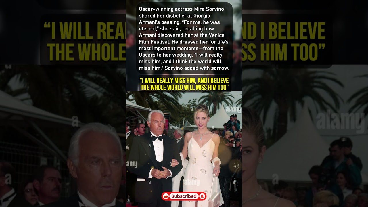 Mira Sorvino&rsquo;s Eternal Memories of Giorgio Armani