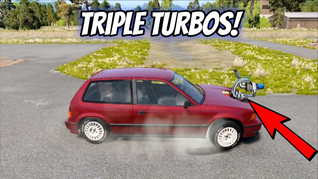 Triple Compound Turbo Setup On A Covet!? - BeamNG.drive