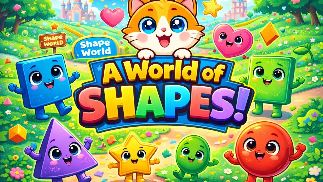 A World of Shapes 🔺🔵 | Kids Song | Learn Shapes with Fun & Music | 3D Cartoon Animation