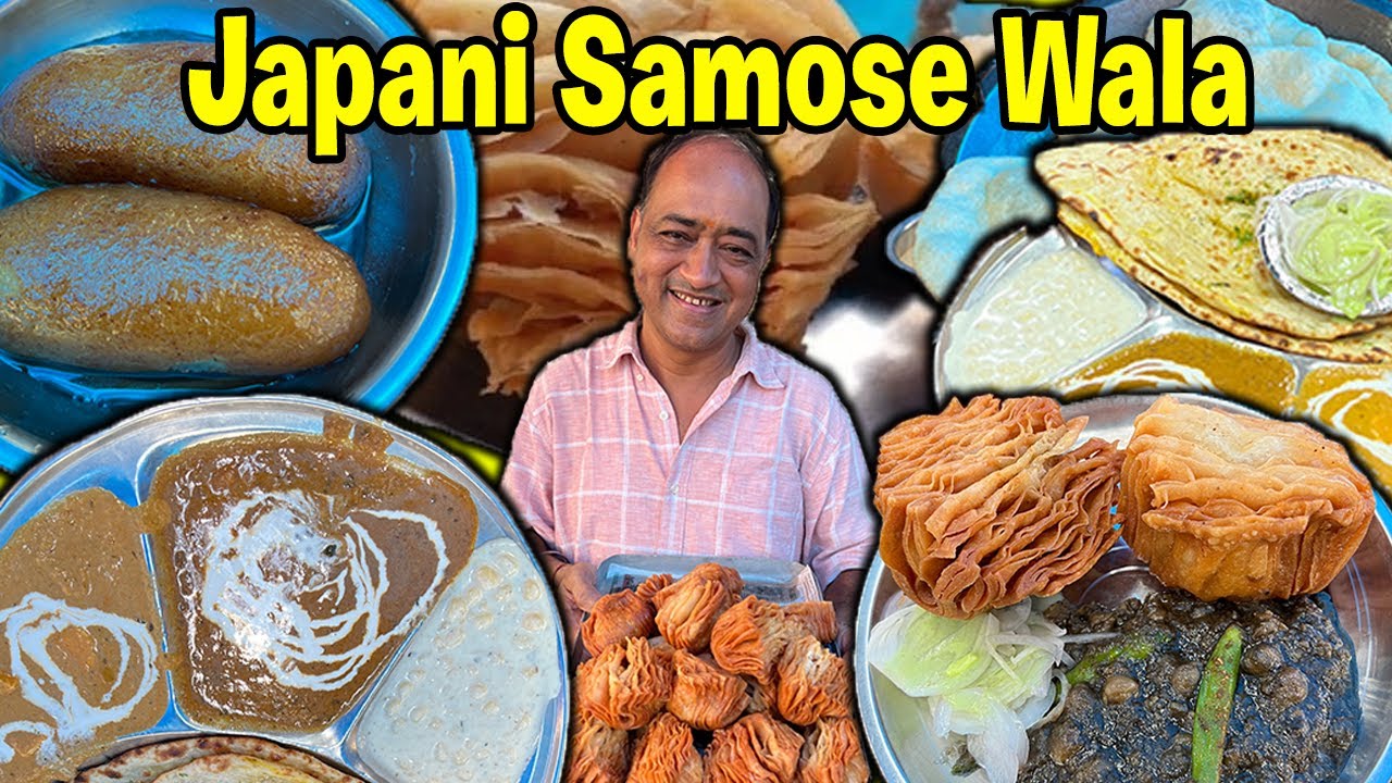 Rs 20/- only me Manohar ji ka sabse crunchy Japani samosa और Capsule wale gulab jamun 😋