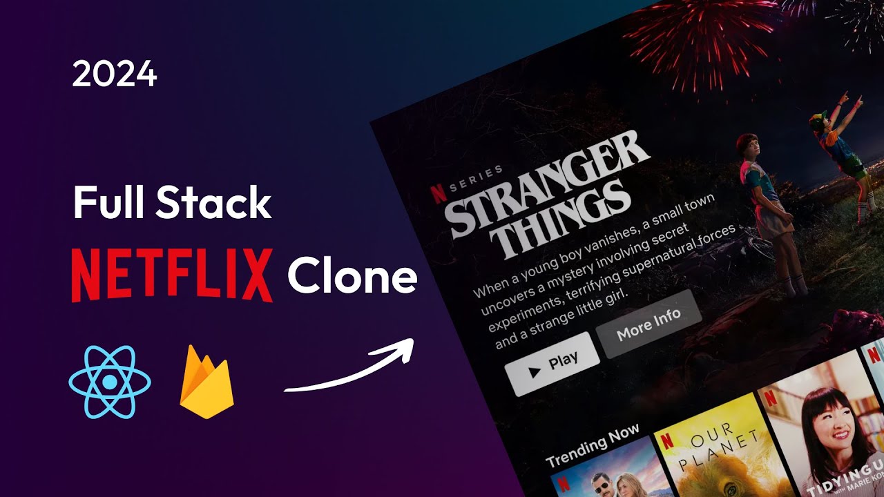 Full Stack Netflix Clone using React JS & Firebase | Build Website Like Netflix in React JS 2024