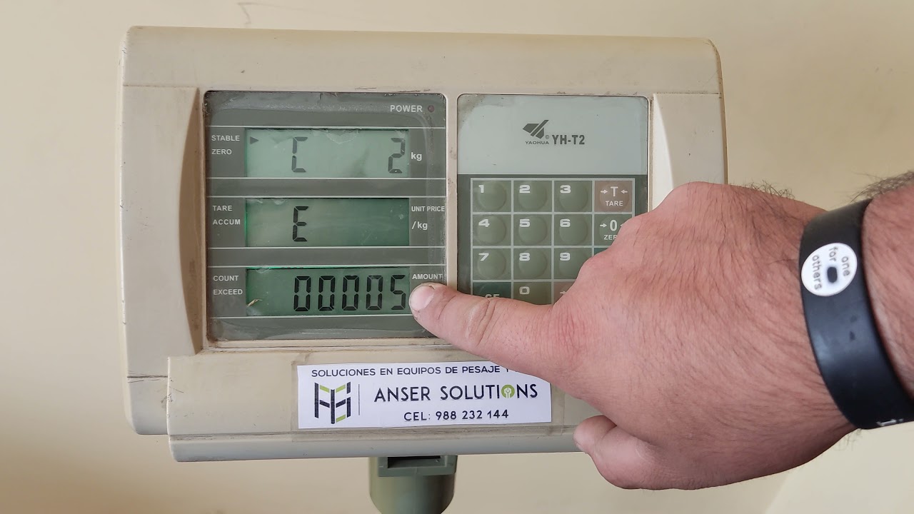 Calibración (ajuste de peso) de balanza Yaohua YH-T2