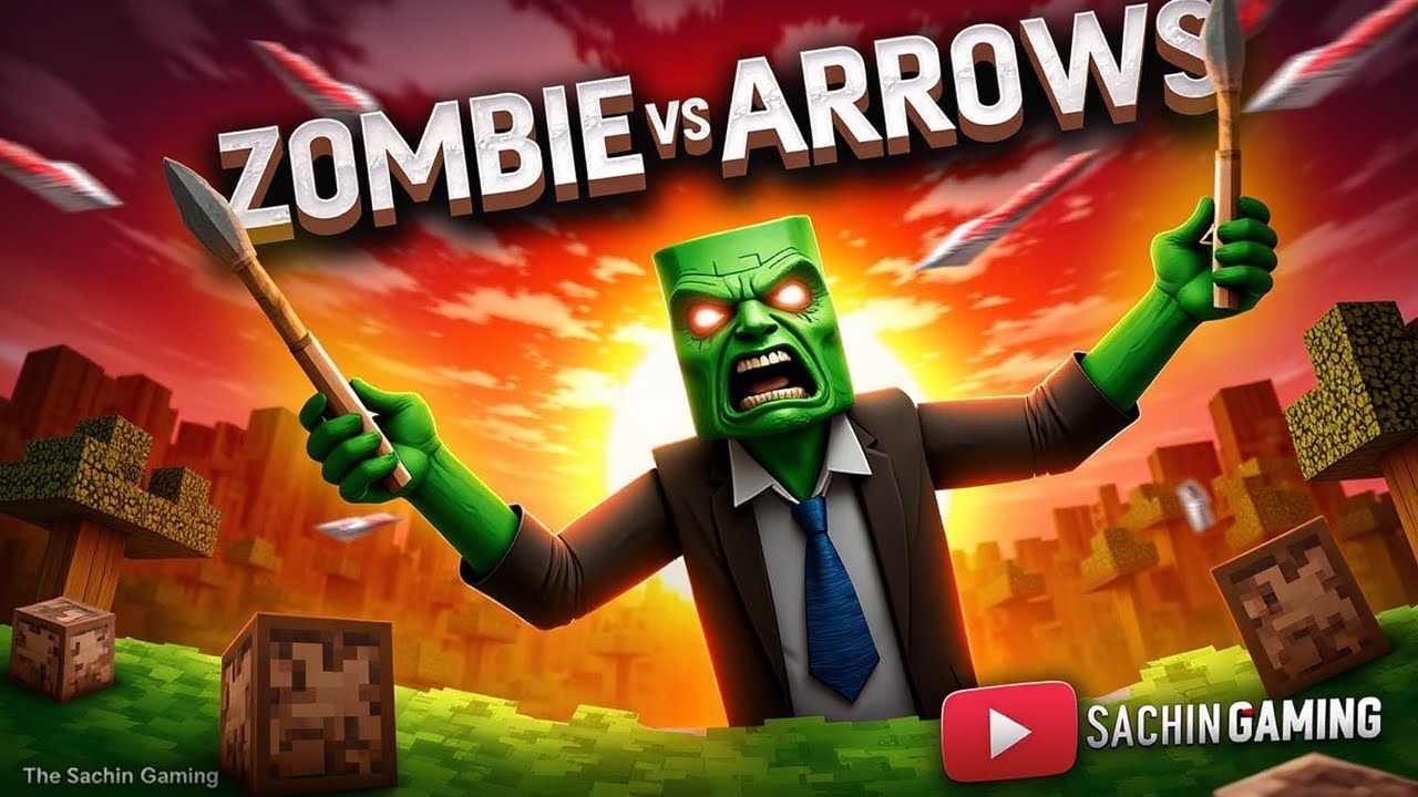 🔴 ARROWS  vs BIG ZOMBIE 🔴  #minecraft #minecraftvideos #shortsfeeds