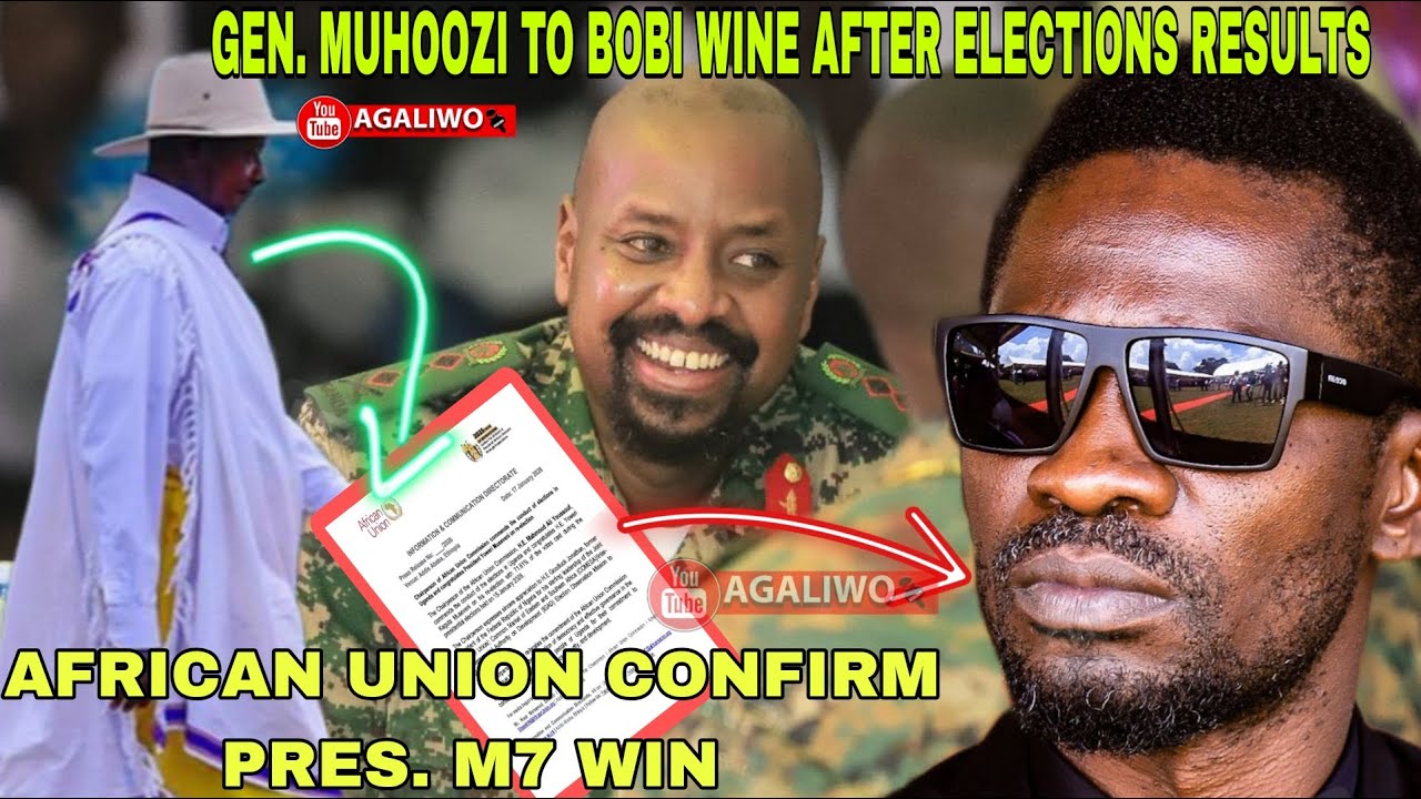 GEN. MUHOOZI ASEKELEDDE BOBI WINE NGA PRESIDENT MUSEVENI AWANGUDDE. AFRICAN UNION EKONYEMU