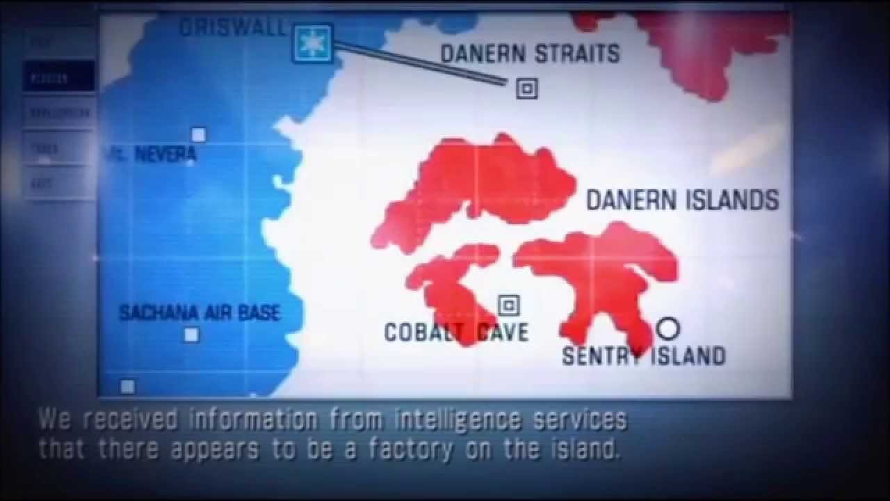 Ace Combat X Strategic briefing To Sentry Island
