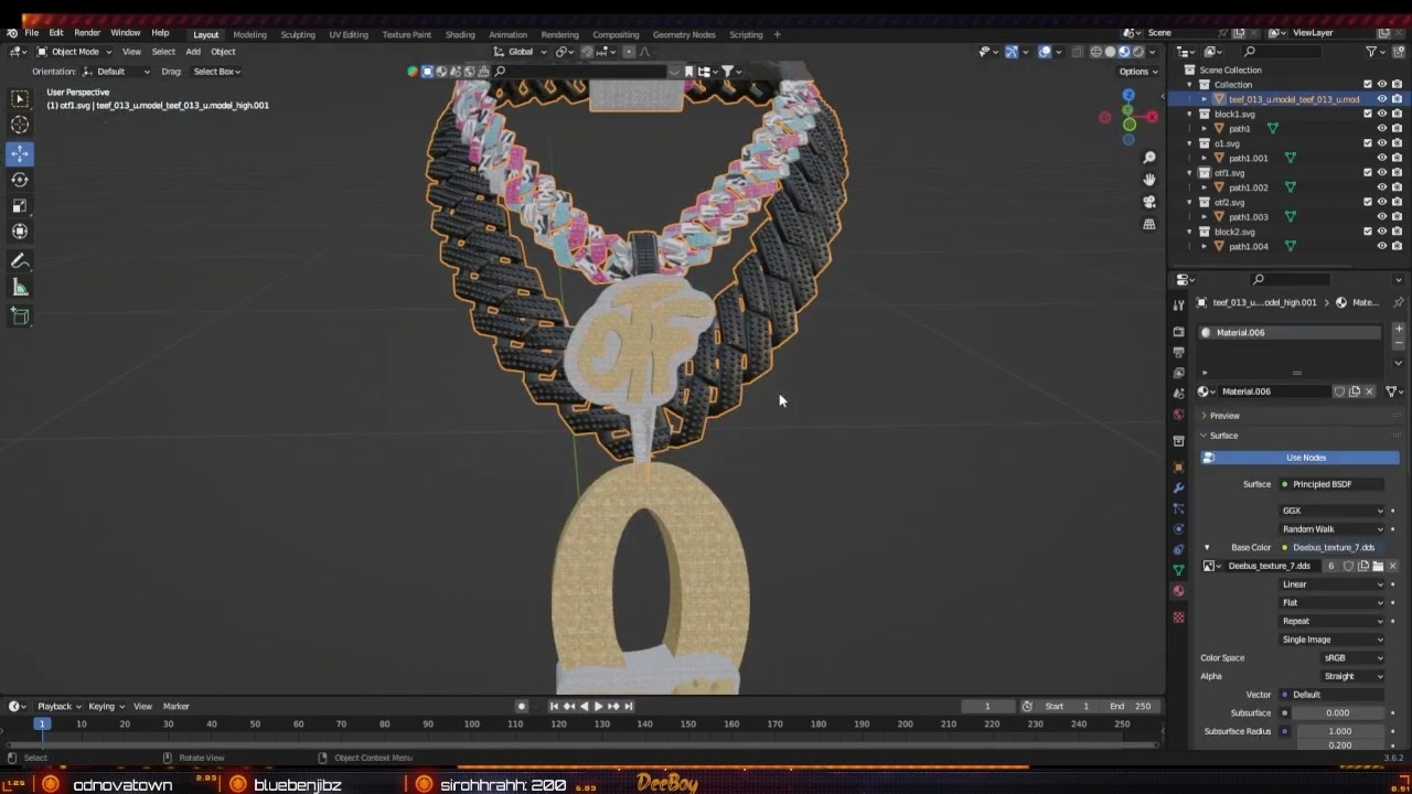How to Make a Custom O BLOCK chain w SECRET Glowing at Night Effect for FIVEM