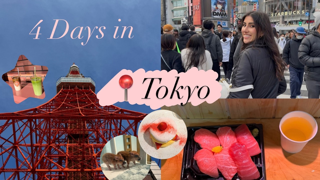 Tokyo spring vlog 🌸 🍣 Marathon day, Tsukiji market, & must-sees!