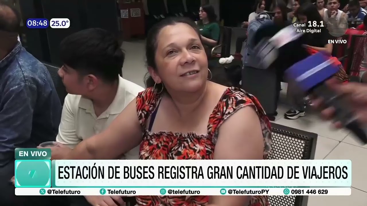 Estación de buses registra gran cantidad de viajeros
