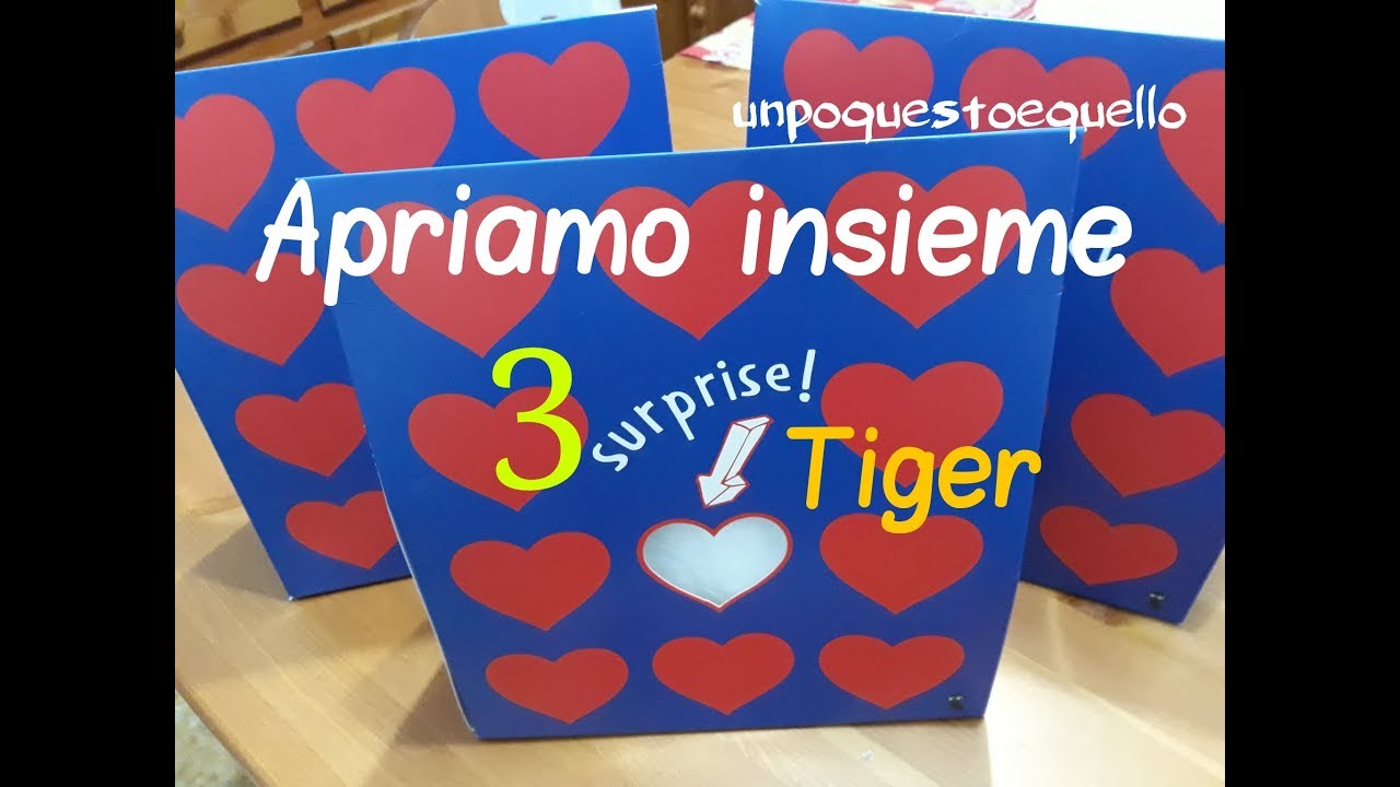Tre Buste tiger da aprire insieme 🛍🎒