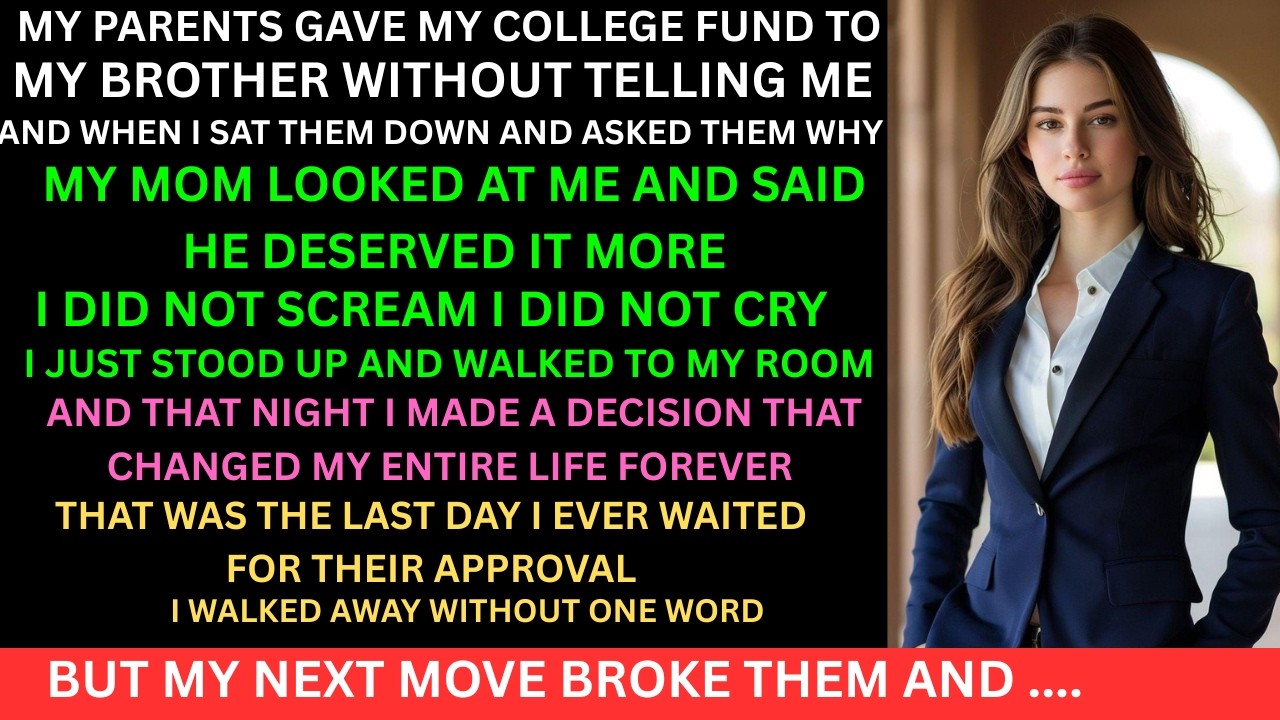 My Parents Gave My College Fund To My Brother And When I Confronted Them They Said He Deserved It...