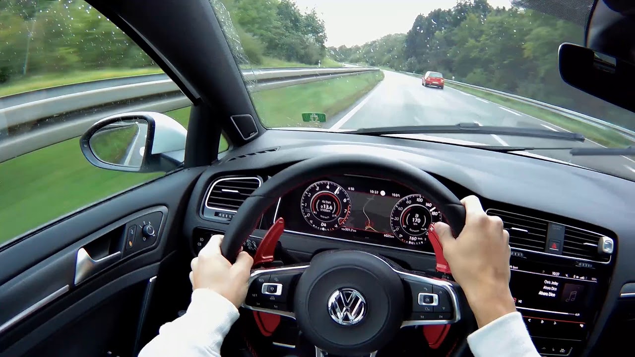 2019| NEW VW GOLF 7 GTI FACELIFT| POV Driving with GoPro on a rainy Day|