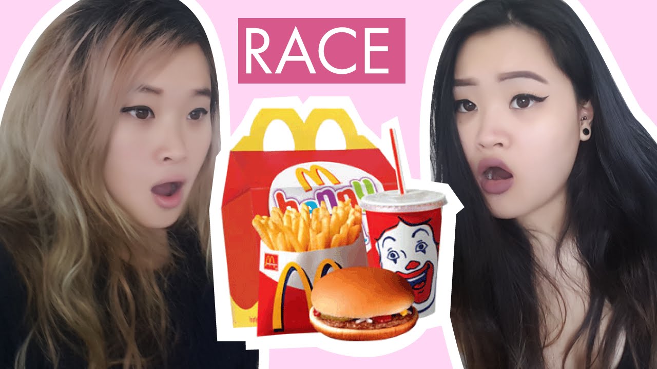 Happy Meal Challenge | Race Edition McDonalds Race Mukbang