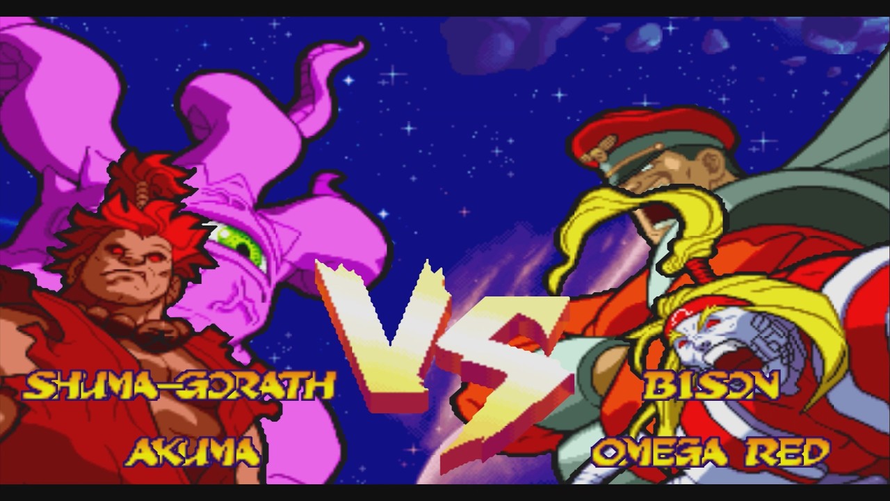 Шума-Горат и Акума против М. Бизона и Омега Реда | Супергерои Marvel против Street Fighter (1997)