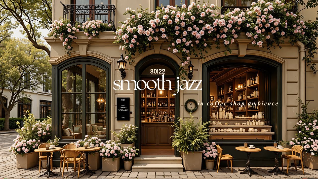 Possitive Mood with Refreshing Morning Jazz Cafe | Smooth Jazz Playlist at Outdoor Cafe for Focus