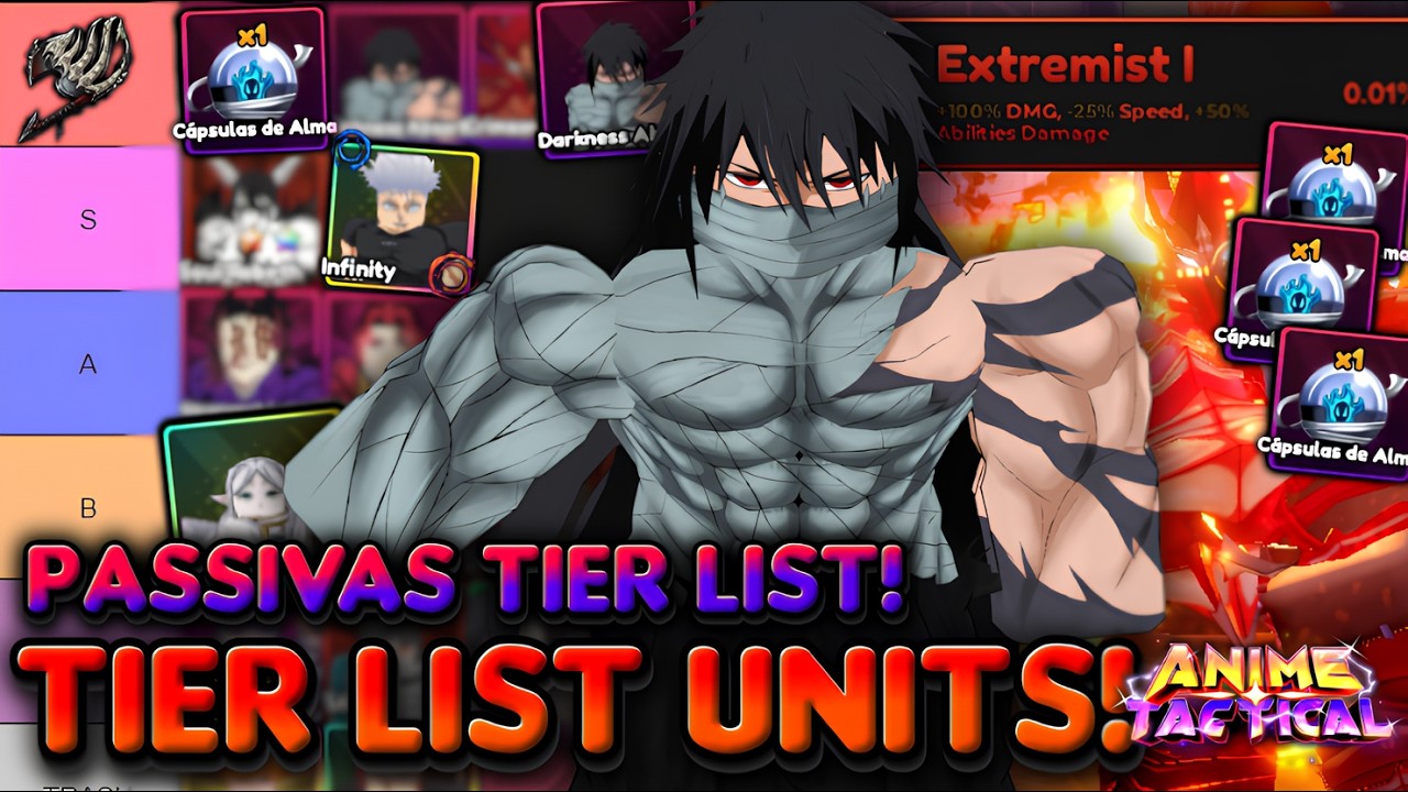 📅TIER LIST PASSIVAS + PERSONAGENS! FAÇA O TIME PERFEITO E NÃO ERRE! ANIME TACTICA👑!