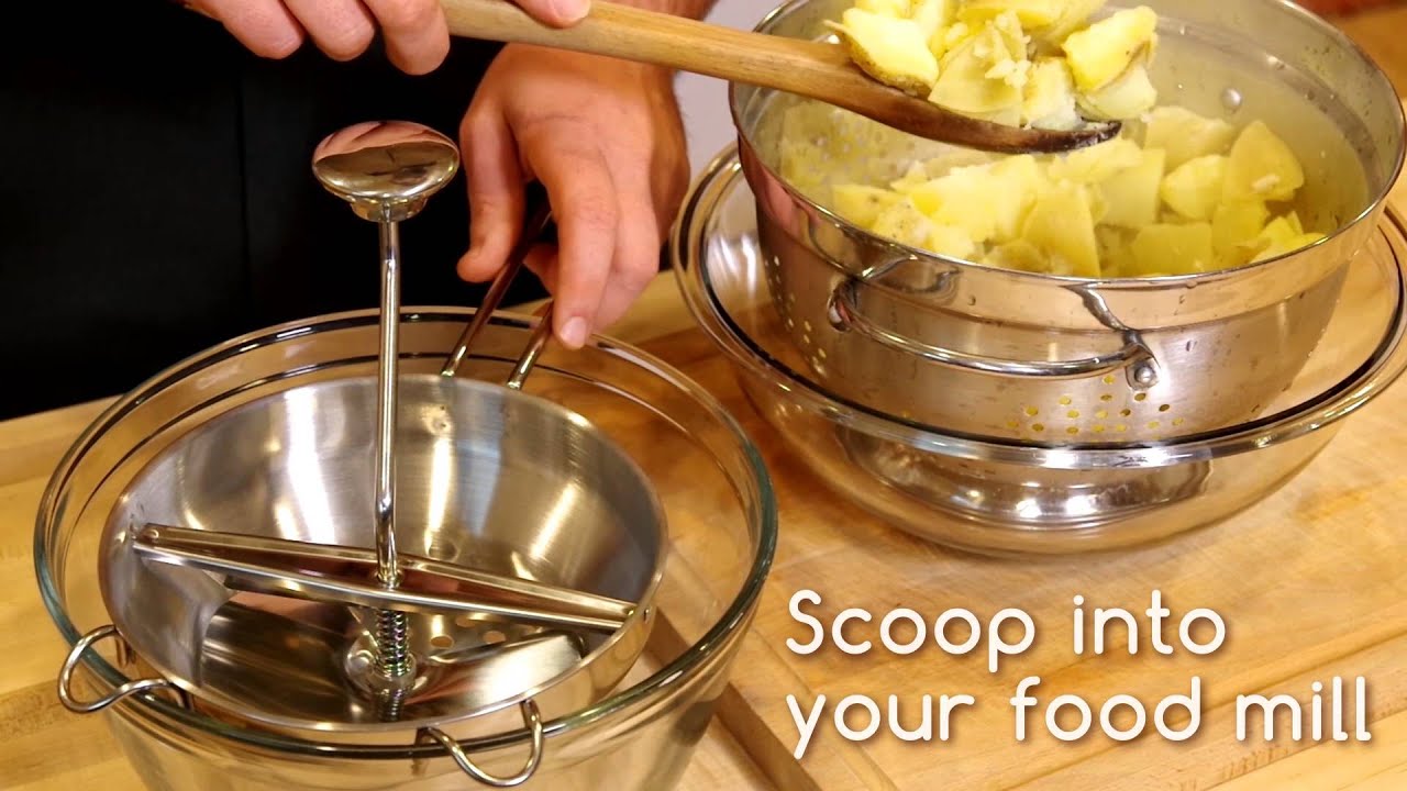 Making Mashed Potatoes With A Food Mill