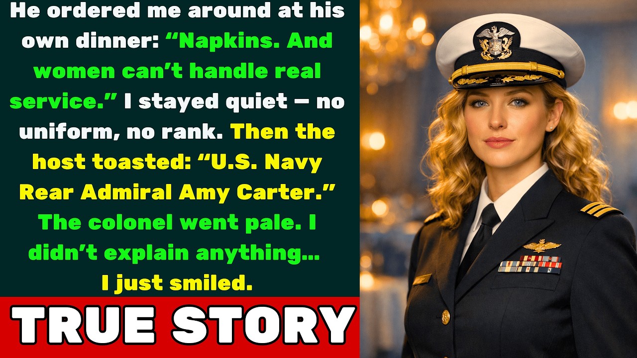 Arrogant Army Colonel Treated Me Like a Servant at His Own Dinner — He Didn’t Know I Was a Navy Admi