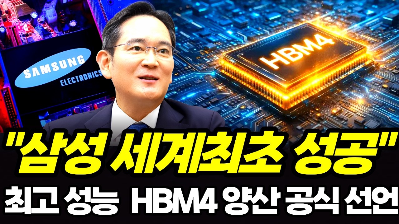삼성전자 세계 최초 해냈다! 괴물급 최고성능 HBM4 양산공식 선언