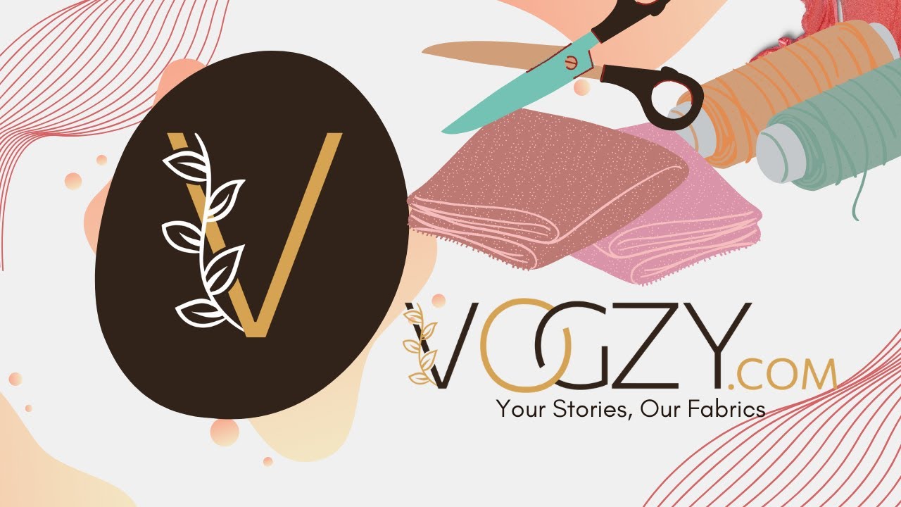 Make Designer Dresses with Blue & Gray Russian Silk, Zig-Zag Print Fabric | Vogzy's Collection