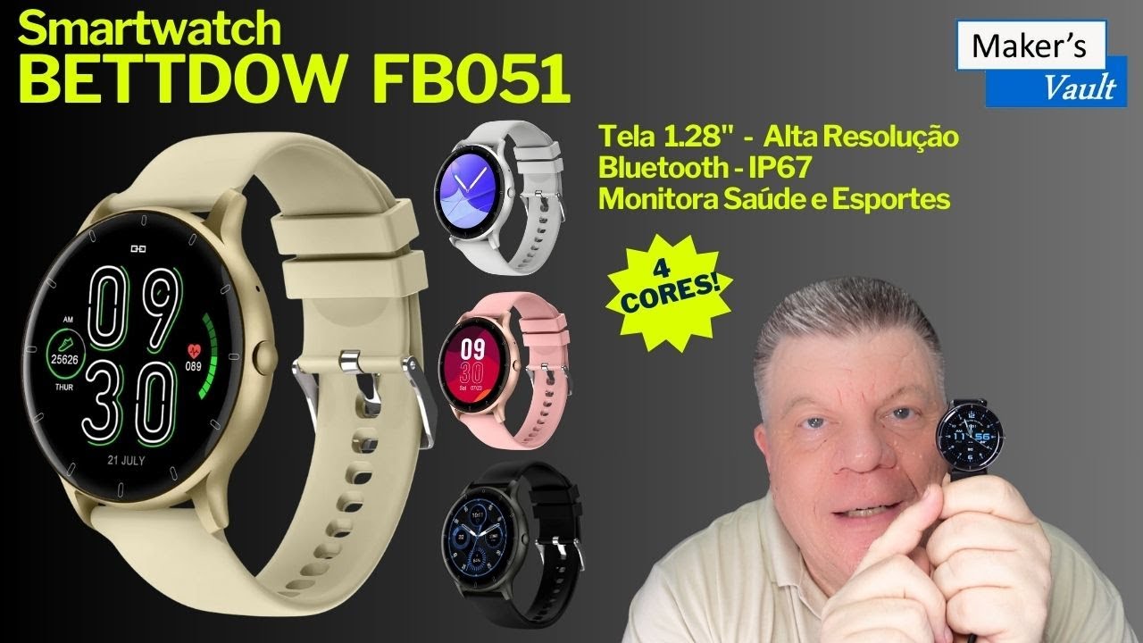 Smartwatch Bettdow FB051 | Tela Touch 1,28