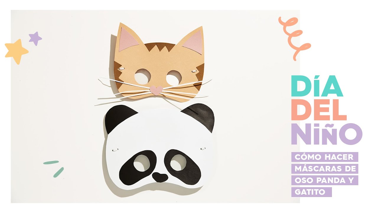 D&iacute;a del Ni&ntilde;o Renner | C&oacute;mo hacer m&aacute;scaras de oso panda y gatito