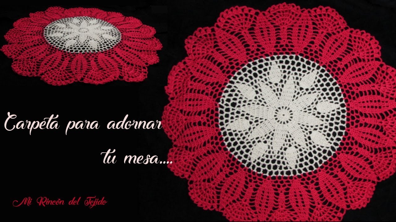 Carpeta o centro de mesa paso a paso tejida a crochet - Mi Rincón del Tejido
