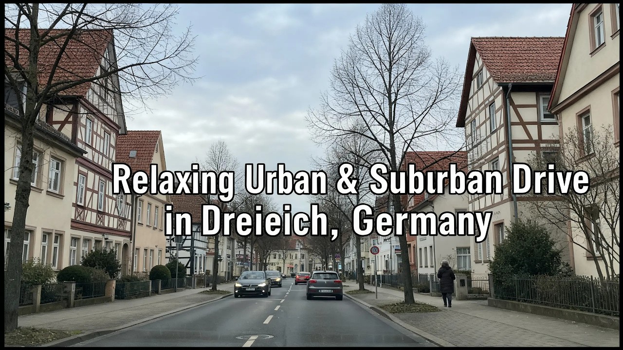 Scenic Day Drive Through Dreieich, Hessen, Germany | Light Clouds 🌤️🛣️🚘