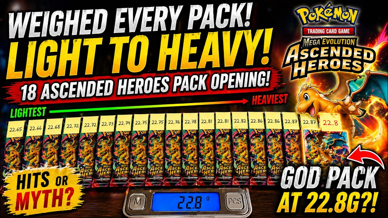 I Weighed 18 Ascended Heroes Packs&hellip; Did Heavy Packs Actually Hit?