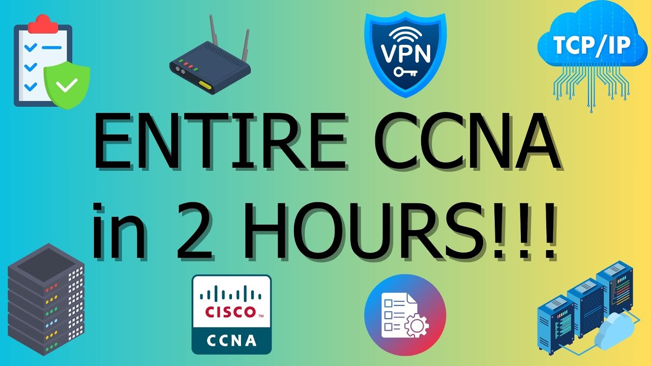 ENTIRE CCNA in 2 HOURS! Cisco Certified, DHCP, NAT, OSI, TCP/IP, Ethernet, 4K, High Quality Graphics