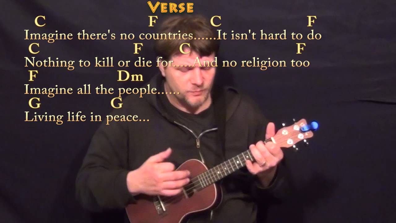 Imagine (John Lennon) Ukulele Cover Lesson in C with Chords/Lyrics