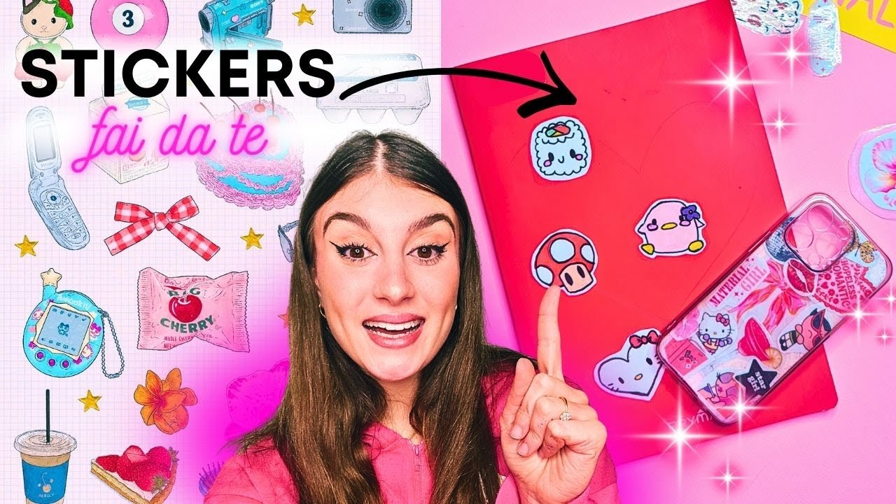 CREO gli STICKERS a CASA - 3 tecniche FAI DA TE