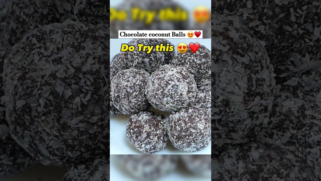 Chocolate Coconut Balls - Bounty Balls Recipe😋 #shorts #food #recipe