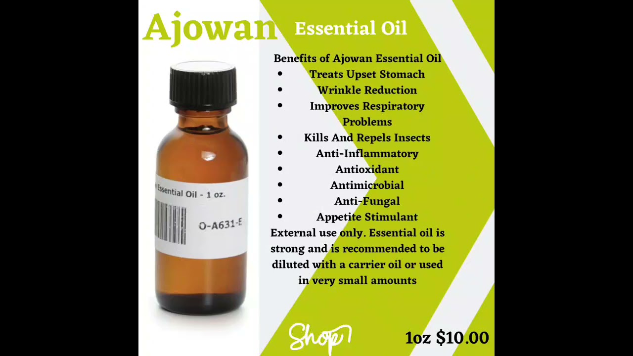 A is for... AJOWAN Essential Oil