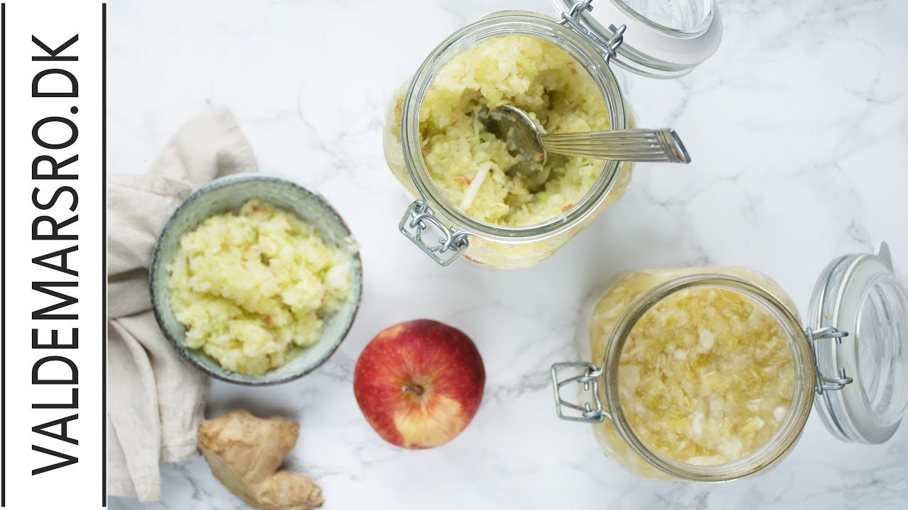 Fermenteret kål - nem opskrift på en lækker kraut med æble og ingefær