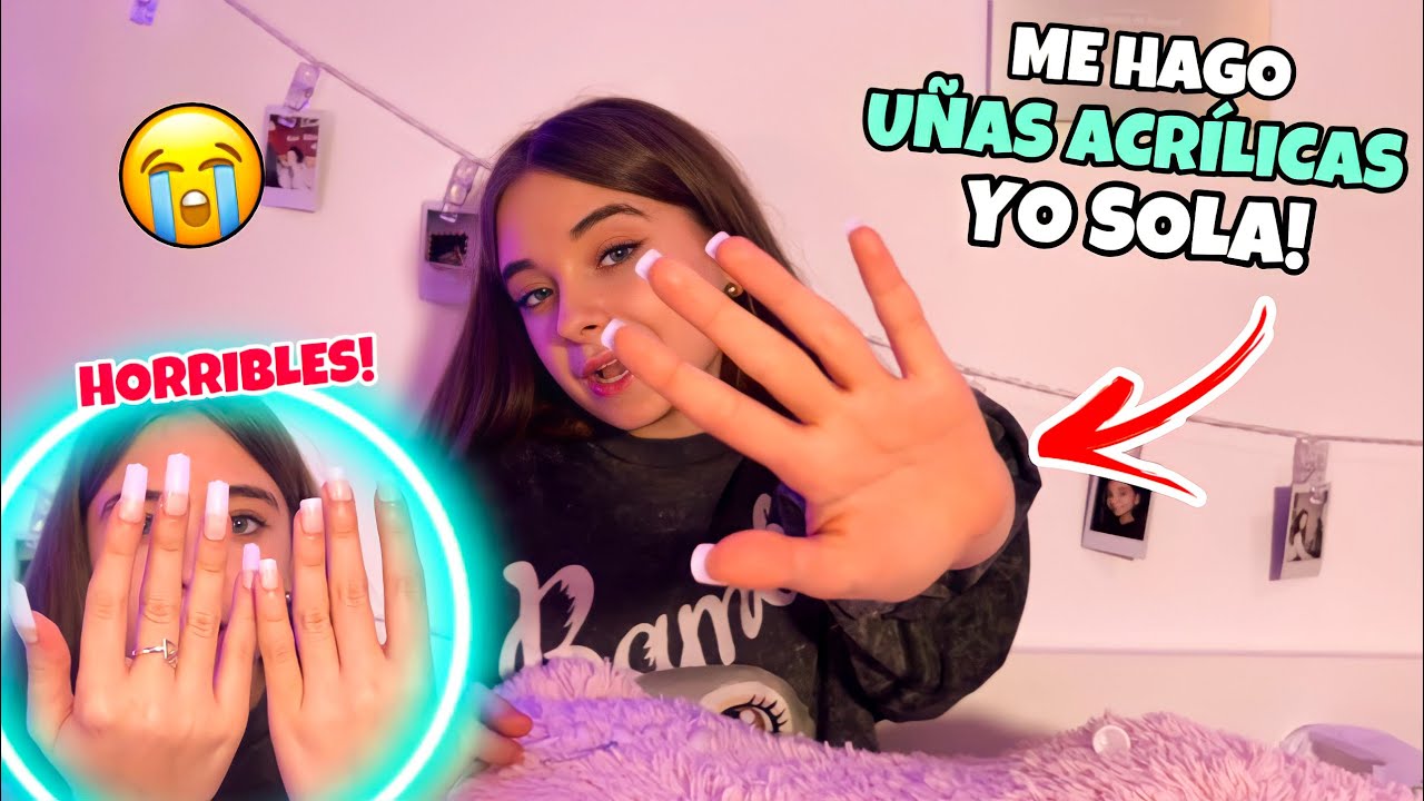 LAS PEORES UÑAS ACRÍLICAS QUE ME HE HECHO PARA NOCHEVIEJA😯 LAS UÑAS MAS DESASTROSAS👎