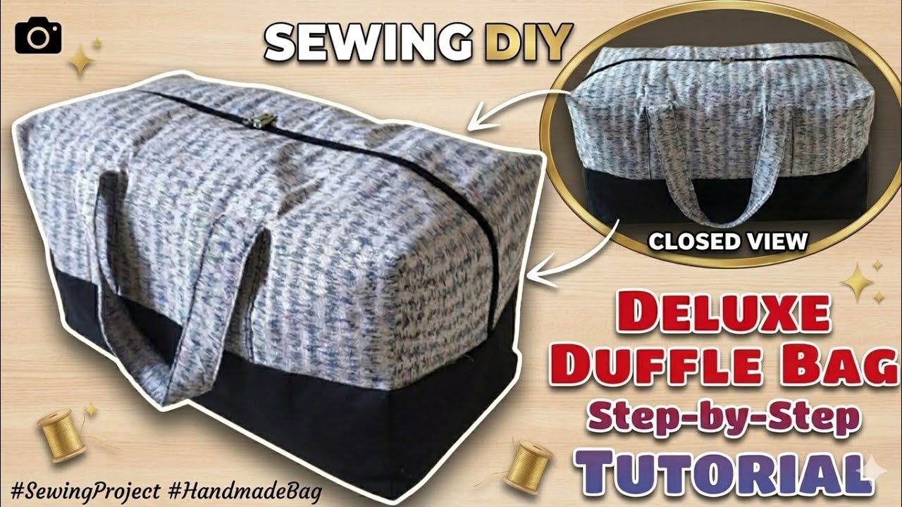 Craft Your Own Big Travel Adventure: DIY Fabric Luggage | Large Zipper Handbag Tutorial
