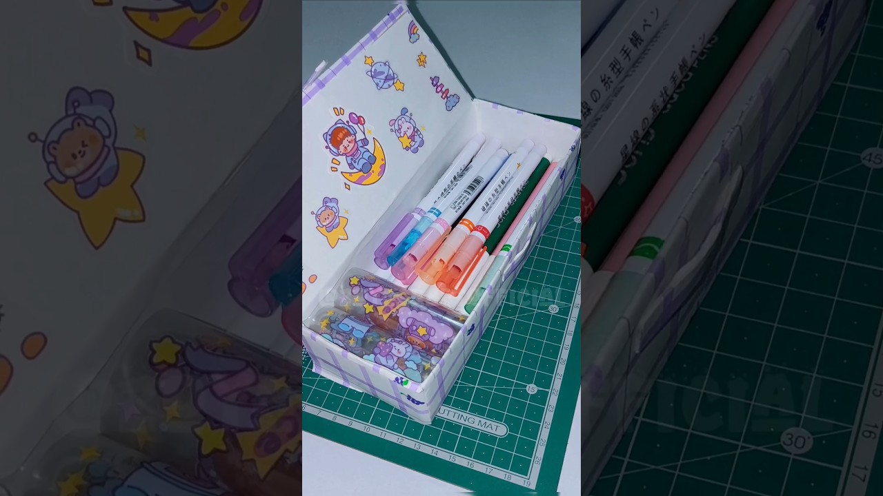 Diy pen box with colgate box 🎀 #toothpaste #wastematerialcraft #pencilbox #diy #craft #blackpink #yg