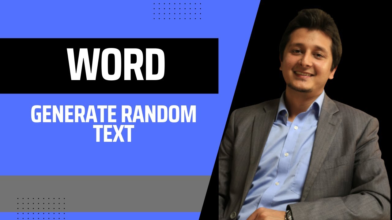 How to generate random text in word | Infosharing360