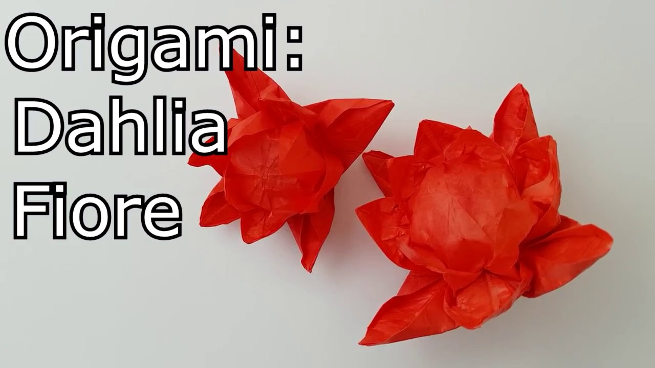 Оригами Далия цветок учебник