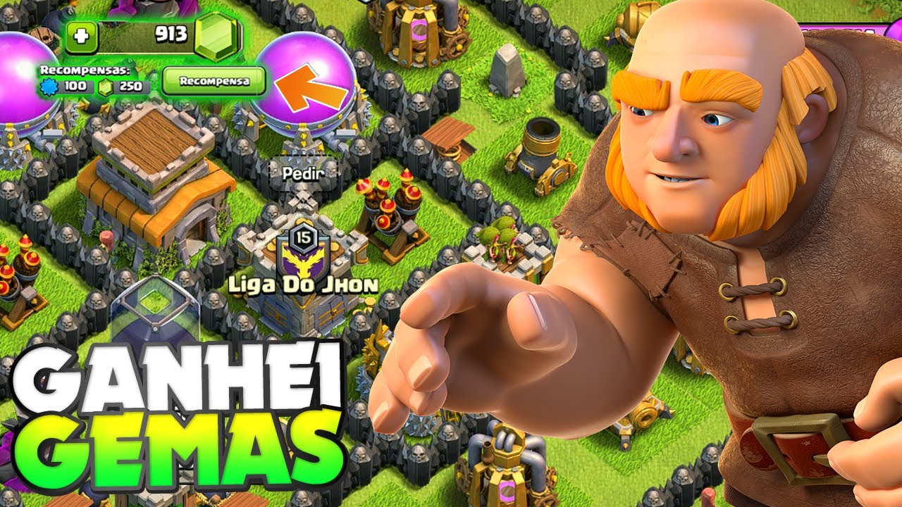 GANHEI 300 GEMAS GRÁTIS!! UPANDO TUDO RÁPIDO, PARTIU CV9 EM BREVE??