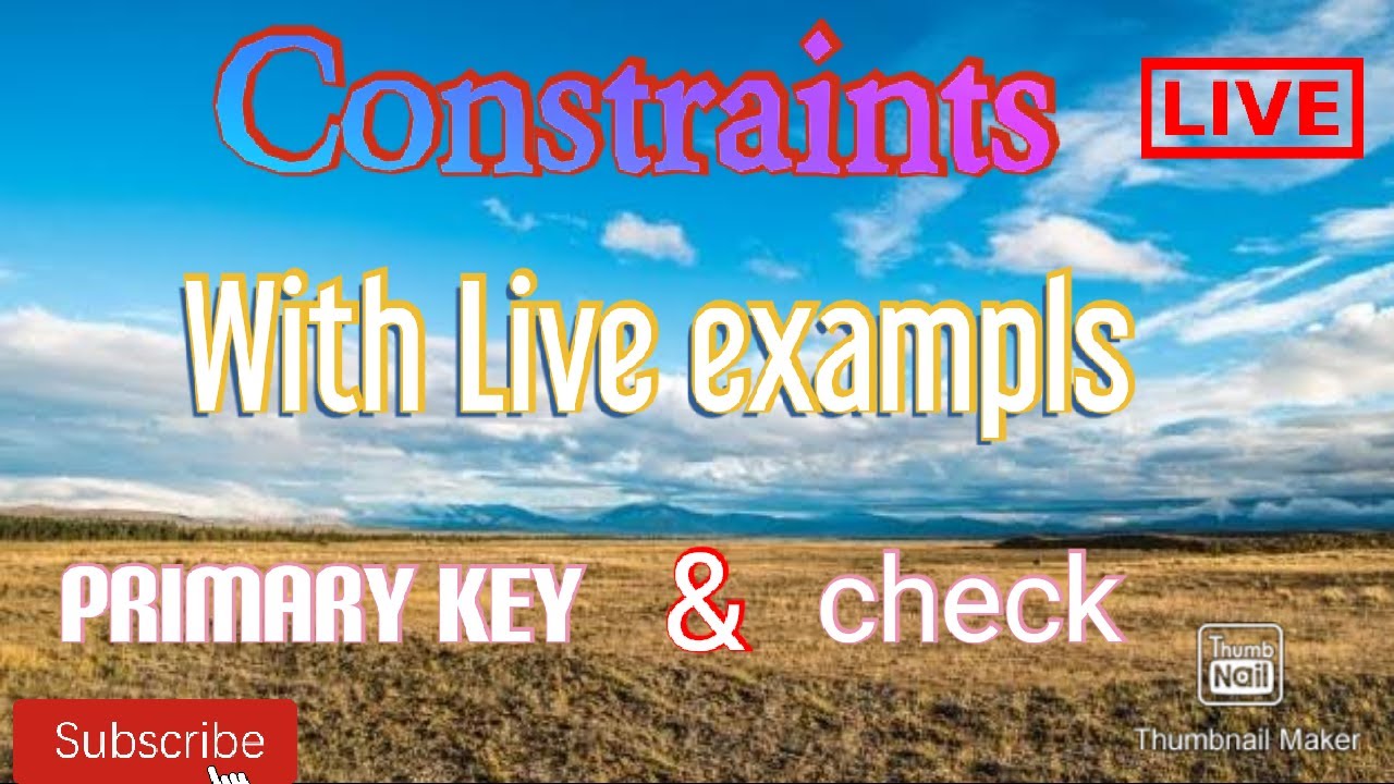 constraints in sql 👆👩‍💻//primary key constraint and check constraint//full information//2020//Telugu